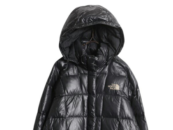 US企画 ノースフェイス ロング ダウン コート レディース M / The North Face アウトドア パーカー ジャケット キルティング 600フィル 黒