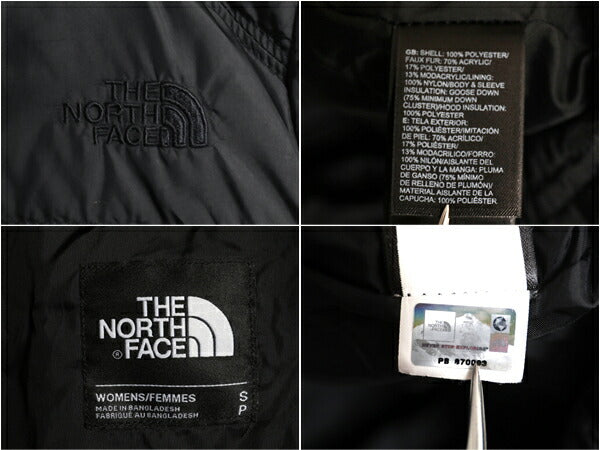 US企画 ノースフェイス ゴッサム ダウン ジャケット レディース S / The North Face アウトドア 550フィル フード パーカー フルジップ 黒