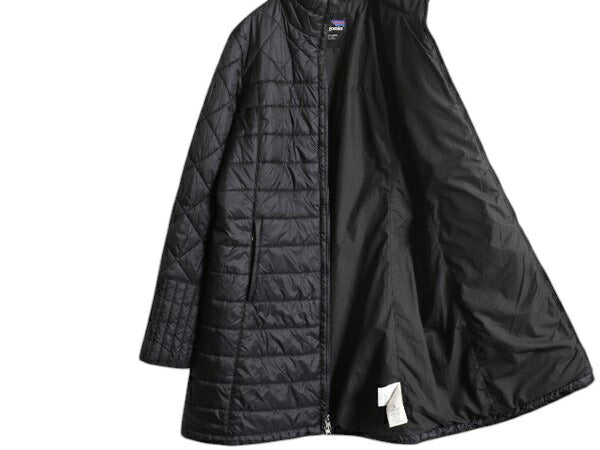 パタゴニア ラダリー パーカー レディース M 古着 18年製 中綿 ナイロン キルティング ジャケット フルジップ ジャンパー ロング コート 黒