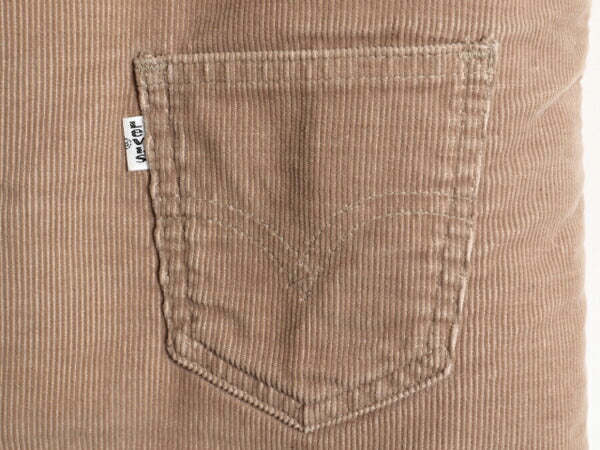 70s USA製 リーバイス 裏 ボア コーデュロイ ベスト メンズ M 古着 ヴィンテージ LEVIS 細畝 重ね着 前開き パイル フリース ポケット付き