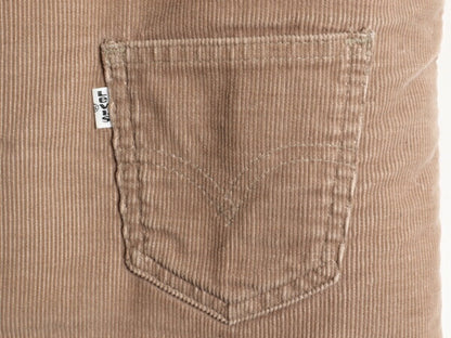 70s USA製 リーバイス 裏 ボア コーデュロイ ベスト メンズ M 古着 ヴィンテージ LEVIS 細畝 重ね着 前開き パイル フリース ポケット付き