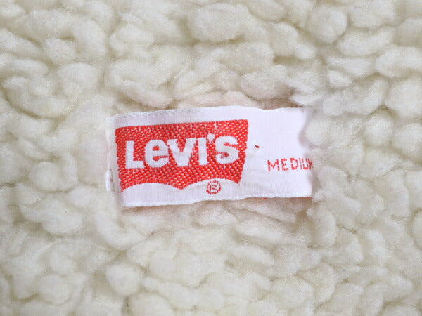 70s USA製 リーバイス 裏 ボア コーデュロイ ベスト メンズ M 古着 ヴィンテージ LEVIS 細畝 重ね着 前開き パイル フリース ポケット付き
