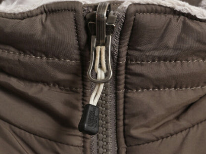 US企画 ノースフェイス 中綿 キルティング ナイロン ジャケット レディース M The North Face 裏 ボア パイル フリース ブルゾン ブラウン