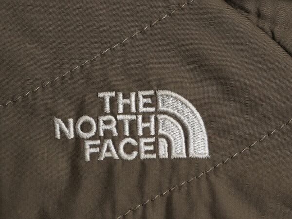 US企画 ノースフェイス 中綿 キルティング ナイロン ジャケット レディース M The North Face 裏 ボア パイル フリース ブルゾン ブラウン