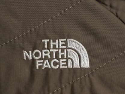US企画 ノースフェイス 中綿 キルティング ナイロン ジャケット レディース M The North Face 裏 ボア パイル フリース ブルゾン ブラウン