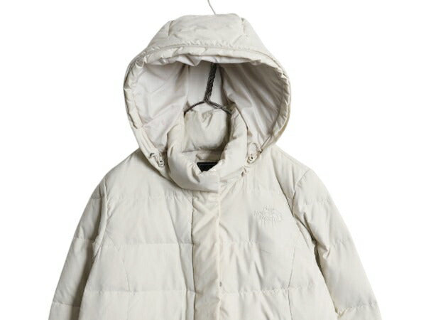 ノースフェイス ロング ダウン コート レディース M 白 The North Face アウトドア パーカー ジャケット キルティング 600フィル ホワイト
