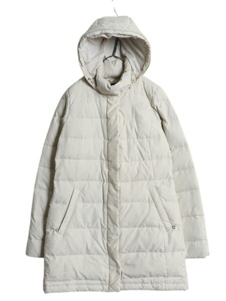 ノースフェイス ロング ダウン コート レディース M 白 The North Face アウトドア パーカー ジャケット キルティング 600フィル ホワイト