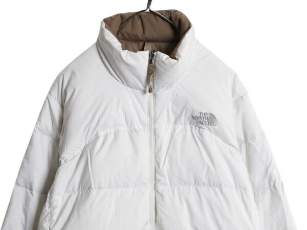 ノースフェイス ヌプシ ダウン ジャケット レディース XL / The North face NUPTSE アウトドア ナイロン 700フィル ハイネック ブルゾン 白