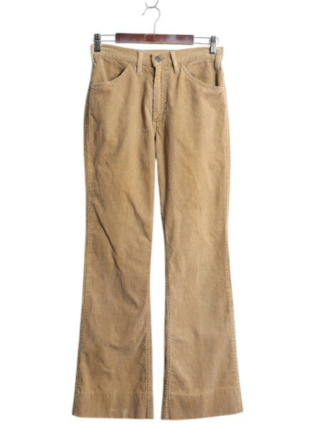 70s USA製 リーバイス 646 コーデュロイ フレア パンツ メンズ 実寸 28 31 / 70年代 ヴィンテージ Levis ベルボトム スリム 細畝 42 TALON