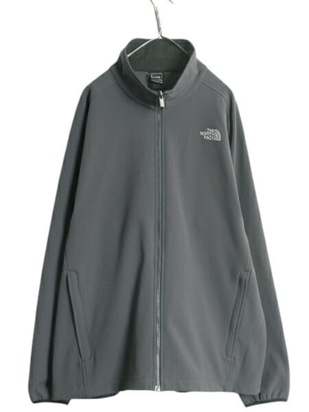 ノースフェイス ソフトシェル ジャケット メンズ XXL / アウトドア 裏 フリース ストレッチ ブルゾン フルジップ ハイネック 大きいサイズ
