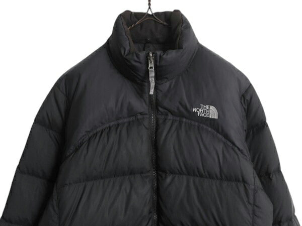 ノースフェイス ヌプシ ダウン ジャケット レディース L / The North face NUPTSE アウトドア ナイロン 700フィル ハイネック ブルゾン 黒