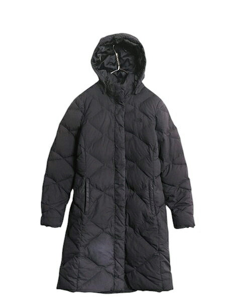US企画 ノースフェイス ロング ダウン コート レディース S / 古着 The North Face アウトドア パーカー ナイロン ジャケット 550フィル 黒