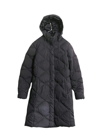 US企画 ノースフェイス ロング ダウン コート レディース S / 古着 The North Face アウトドア パーカー ナイロン ジャケット 550フィル 黒