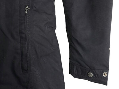 ノースフェイス HYVENT ロング ダウン コート レディース M / 古着 THE NORTH FACE パーカー ジャケット ブルゾン フェイク ファー付き 黒