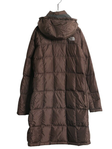 US企画 ノースフェイス ロング ダウン コート レディース M / The North Face アウトドア パーカー ジャケット キルティング 600フィル 茶