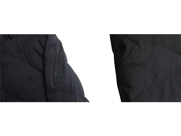 US企画 ノースフェイス ロング ダウン コート レディース M / 古着 The North Face アウトドア パーカー ナイロン ジャケット 550フィル 黒