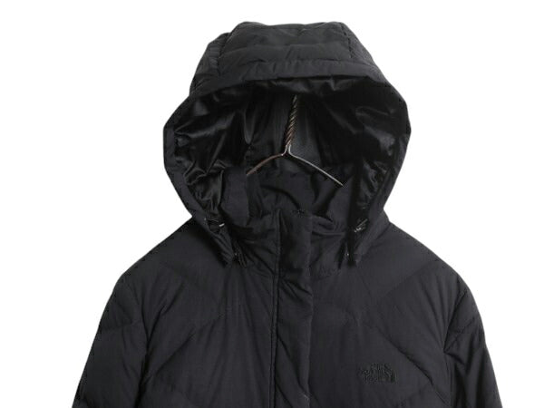 US企画 ノースフェイス ロング ダウン コート レディース M / 古着 The North Face アウトドア パーカー ナイロン ジャケット 550フィル 黒