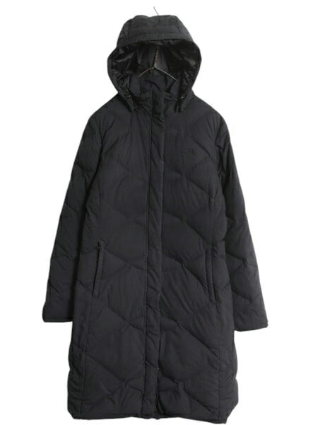 US企画 ノースフェイス ロング ダウン コート レディース M / 古着 The North Face アウトドア パーカー ナイロン ジャケット 550フィル 黒