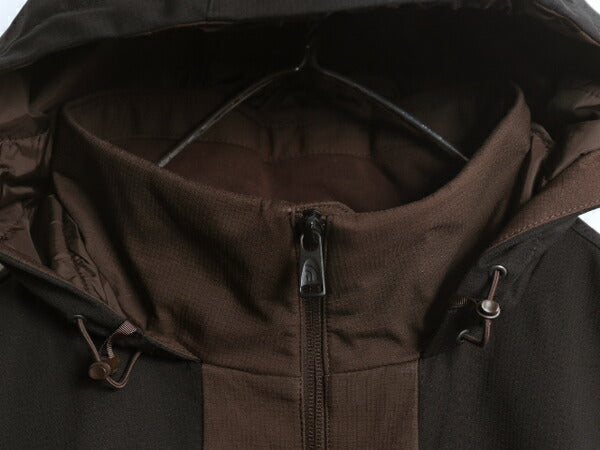 US企画 ノースフェイス APEX 中綿 ソフトシェル フード パーカー ジャケット メンズ L / The North Face ブルゾン フルジップ マンパ 黒 茶