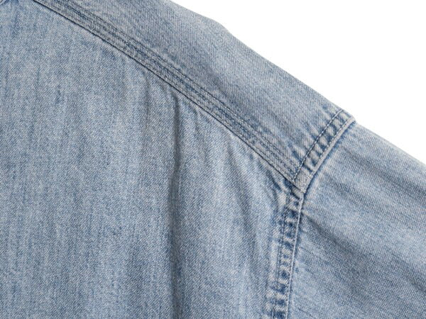00s オールド ギャップ ボタンダウン 長袖 デニム シャツメンズ M / 古着 ヘビーウェイト コットン 長袖シャツ ワーク 無地 シンプル BD 青