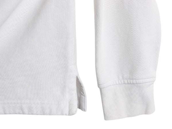 00s ポロ ラルフローレン スウェット ラガーシャツ メンズ M / オールド ラグビー 長袖シャツ コットン ワンポイント 裏起毛 トレーナー 白
