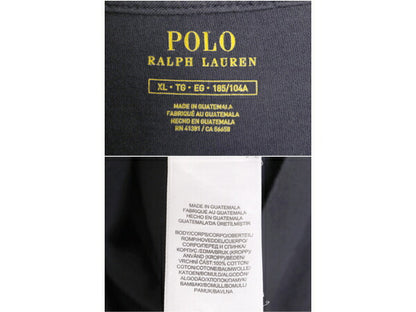 ポロベアー ポロ ラルフローレン プリント 半袖 Tシャツ メンズ XL 古着 キャラクター シングルステッチ 大きいサイズ ネイビー アイビー