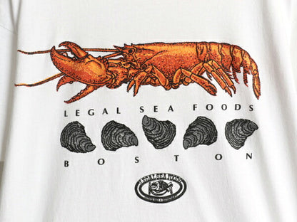 90s USA製 アート イラスト プリント Tシャツ メンズ L オールド ロブスター アニマル グラフィック シングルステッチ ヘビーウェイト 企業