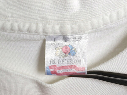 90s USA製 ラムズ プリント 半袖 Tシャツ メンズ L オールド NFL アメフト セントルイス グラフィック シングルステッチ ヘビーウェイト 白