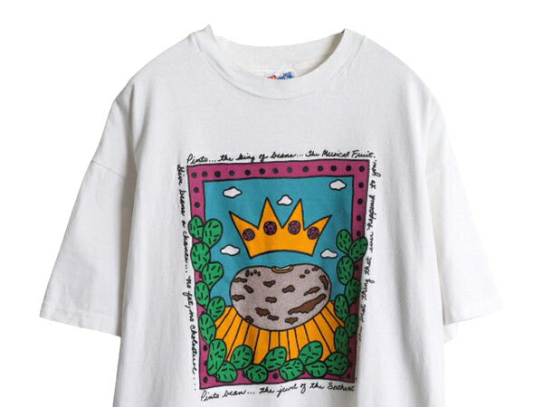 90s USA製 ジョーク イラスト プリント Tシャツ メンズ XL / オールド アート グラフィック シングルステッチ 大きいサイズ ヘビーウェイト