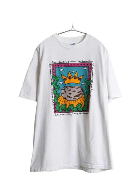 90s USA製 ジョーク イラスト プリント Tシャツ メンズ XL / オールド アート グラフィック シングルステッチ 大きいサイズ ヘビーウェイト