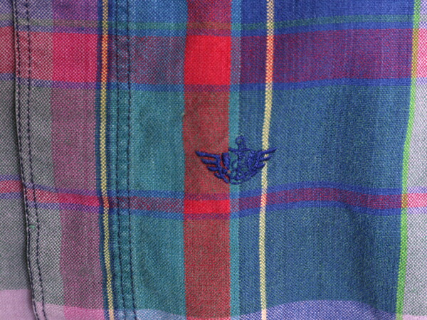 90s ドッカーズ リーバイス マドラス チェック 半袖 ボタンダウン シャツ メンズ L / 古着 90年代 オールド LEVIS DOCKERS 半袖シャツ BD