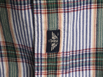 90s ドッカーズ リーバイス チェック ボタンダウン 半袖 シャツ メンズ XL 古着 90年代 オールド LEVIS DOCKERS コットン BD 大きいサイズ