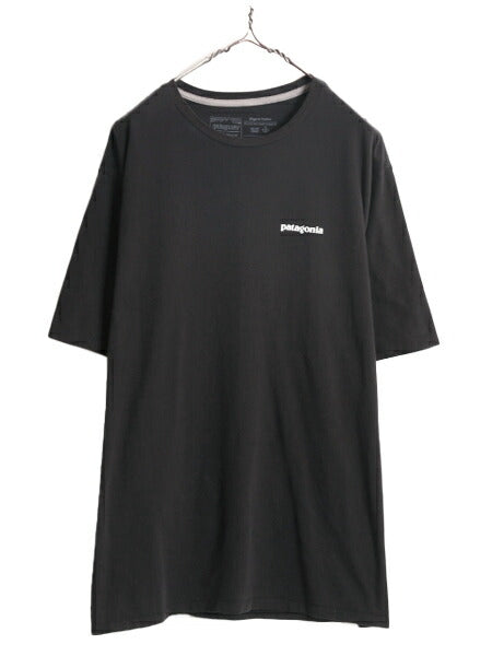 20年製 パタゴニア ポケット付き 両面 プリント 半袖 Tシャツ メンズ M / Patagonia アウトドア ポケT P6 ボックスロゴ バックプリント 黒