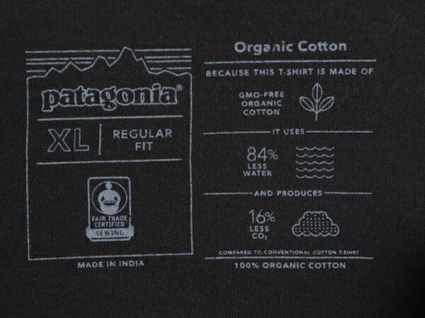 20年製 パタゴニア ポケット付き 両面 プリント 半袖 Tシャツ メンズ M / Patagonia アウトドア ポケT P6 ボックスロゴ バックプリント 黒
