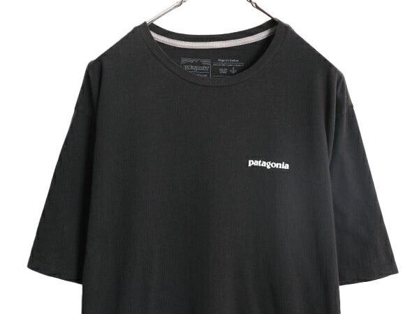 20年製 パタゴニア ポケット付き 両面 プリント 半袖 Tシャツ メンズ M / Patagonia アウトドア ポケT P6 ボックスロゴ バックプリント 黒