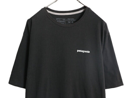 20年製 パタゴニア ポケット付き 両面 プリント 半袖 Tシャツ メンズ M / Patagonia アウトドア ポケT P6 ボックスロゴ バックプリント 黒