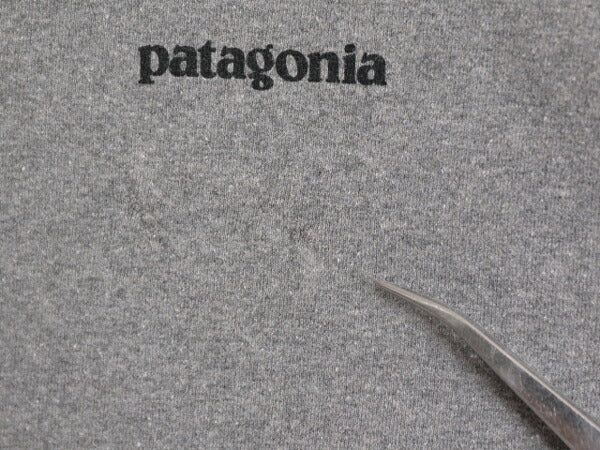 18年製 パタゴニア 両面 プリント 半袖 Tシャツ メンズ M / 古着 Patagonia アウトドア P-6 バックプリント ボックスロゴ クルーネック 灰