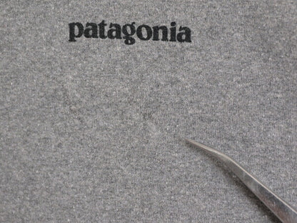 18年製 パタゴニア 両面 プリント 半袖 Tシャツ メンズ M / 古着 Patagonia アウトドア P-6 バックプリント ボックスロゴ クルーネック 灰
