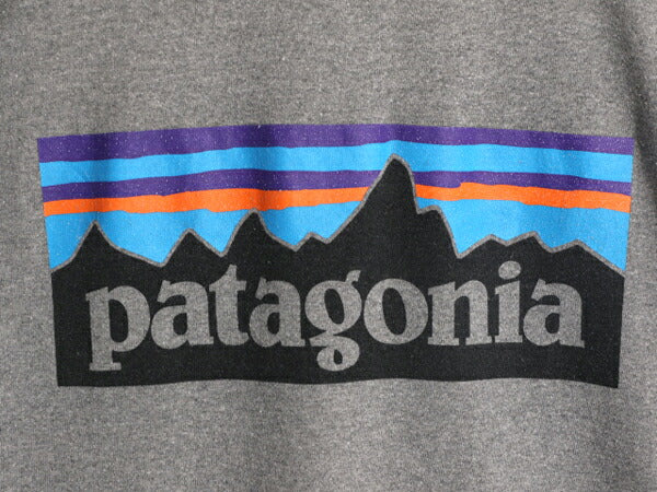 18年製 パタゴニア 両面 プリント 半袖 Tシャツ メンズ M / 古着 Patagonia アウトドア P-6 バックプリント ボックスロゴ クルーネック 灰