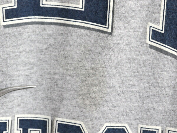 90s USA製 カレッジ プリント 長袖 Tシャツ メンズ L オールド ジャンスポーツ ロンT ヘビーウェイト コットン カットソー ワンポイント 灰