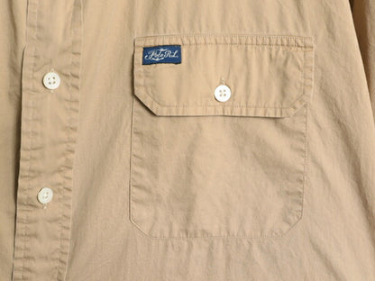 00s ポロ ラルフローレン 半袖 シャツ メンズ XL / 古着 オールド コットン 半袖シャツ ポケット付き ワンポイント 大きいサイズ ベージュ