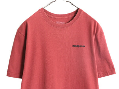 17年製 パタゴニア 両面 プリント 半袖 Tシャツ メンズ М 古着 Patagonia アウトドア P6 バックプリント クルーネック ボックスロゴ ロゴT