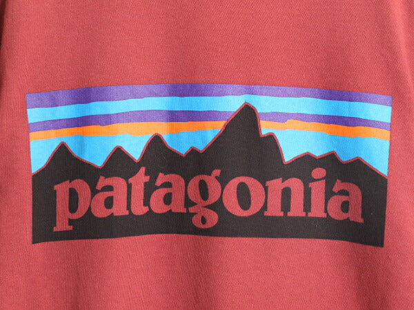 17年製 パタゴニア 両面 プリント 半袖 Tシャツ メンズ М 古着 Patagonia アウトドア P6 バックプリント クルーネック ボックスロゴ ロゴT