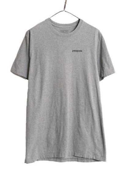 16年製 パタゴニア 両面 プリント 半袖 Tシャツ メンズ L / 古着 Patagonia アウトドア P-6 バックプリント ボックスロゴ クルーネック 灰