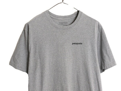 16年製 パタゴニア 両面 プリント 半袖 Tシャツ メンズ L / 古着 Patagonia アウトドア P-6 バックプリント ボックスロゴ クルーネック 灰