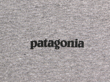 16年製 パタゴニア 両面 プリント 半袖 Tシャツ メンズ L / 古着 Patagonia アウトドア P-6 バックプリント ボックスロゴ クルーネック 灰