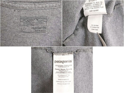 16年製 パタゴニア 両面 プリント 半袖 Tシャツ メンズ L / 古着 Patagonia アウトドア P-6 バックプリント ボックスロゴ クルーネック 灰