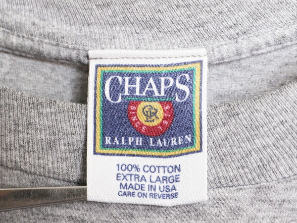 80s USA製 チャップス ラルフローレン プリント 半袖 Tシャツ メンズ XL / 80年代 ヴィンテージ CHAPS ポロ シングルステッチ 大きいサイズ