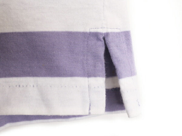 90s USA製 ランズエンド ポケット付き ボーダー 長袖 Tシャツ レディース L メンズ M 程/ 古着 LANDS END オールド シングルステッチ ロンT