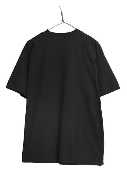00s ジョーク メッセージ プリント 半袖 Tシャツ メンズ XL / 00年代 オールド プリントT ヘビーウェイト ブラック アート 大きいサイズ 黒